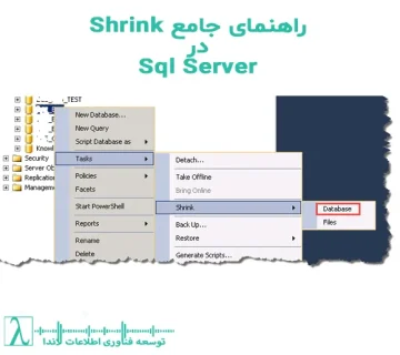 SQL Server Shrink DBCC ShrinkDatabase Data File Log File Fragmentation اندیکس‌ها ایندکس‌ها کارایی بانک اطلاعاتی Shrink