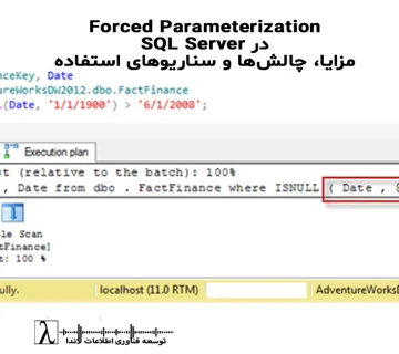Forced parameterization sql server, query performance tuning, parameter sniffing fix, plan guide optimization, sql dba tuning, بهینه سازی کوئری, افزایش سرعت sql server, مشکل کندی پایگاه داده, مشاوره performance sql