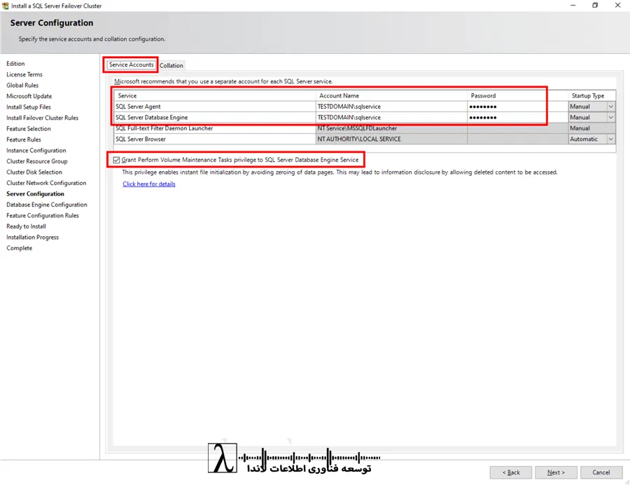 نصب SQL Server 2022, SQL Server 2022 installation, Failover Cluster, Windows Server 2022 WSFC, نصب FCI, SQL Server 2022 FCI, پیکربندی TempDB, TempDB configuration, MaxDOP و Memory, MaxDOP and Memory settings, بهروزرسانی Slipstreamed, Slipstreamed updates, پایگاه داده خوشهای, Clustered Database, Windows Server 2022 Cluster, SQL Server HA, SQL Server Instance, Instance configuration, Azure PAYG SQL Server, استفاده PAYG SQL Server, لاندا, SQL Server 2022 FCI, SQL Server High Availability, SQL Server 2022 High Availability, Windows Server Failover Clustering, SQL Server Cluster Installation, lambda, landa, لامبدا, SQL Server Always On و FCI, خدمات لاندا, Shared Storage در SQL Server Cluster, نصب Failover Cluster SQL Server, راهاندازی WSFC در SQL Server, نصب SQL Server روی Windows Server 2022, پیکربندی SQL Server Failover Cluster, آموزش نصب SQL Server Cluster, راهاندازی SQL Server FCI, پیکربندی WSFC برای SQL Server, نصب SQL Server 2022 روی WSFC, لاندا مجری فناوری اطلاعات, لاندا مشاور فناوری اطلاعات, شرکت توسعه فناوری اطلاعات, شرکت توسعه فناوری اطلاعات لاندا, شرکت فناوری اطلاعات, شرکت فناوری اطلاعات لاندا