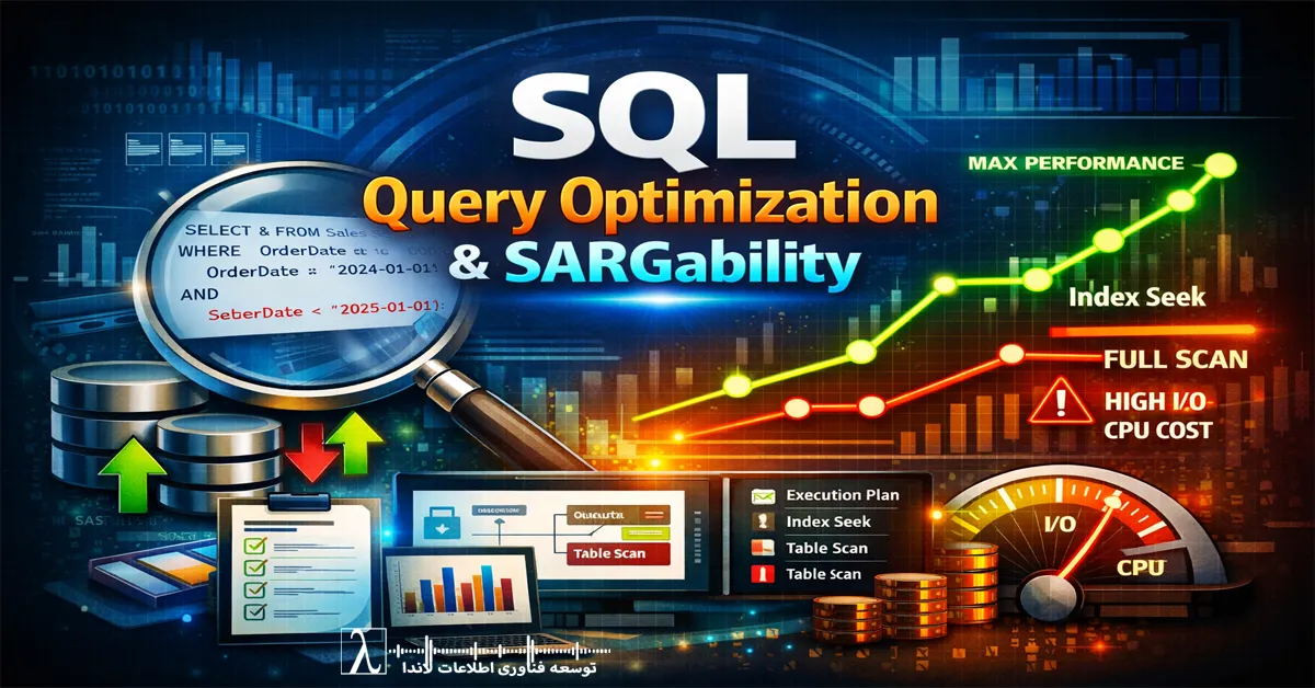 SQL Server, بهینهسازی کوئری, Index Seek, Non SARGable, BI, Data Warehouse, Execution Plan, Query Optimization, Partitioning, Stored Procedure, SQL Performance