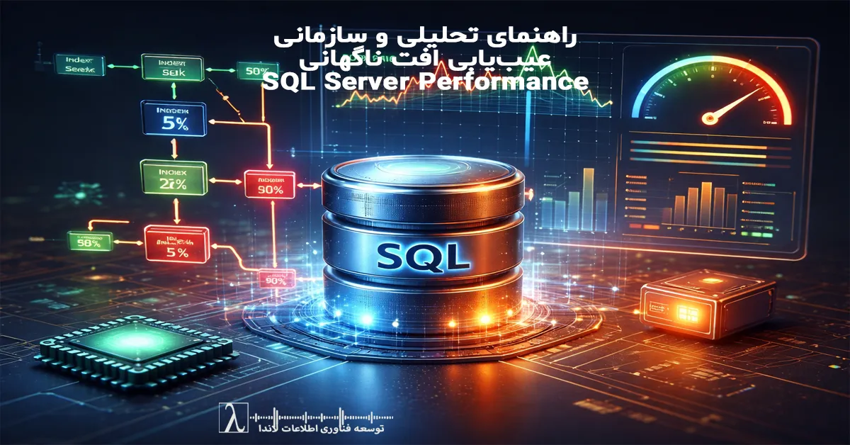 SQL Server, Query Optimization, Performance Drop, Execution Plan, Parameter Sniffing, Outdated Statistics, Index Fragmentation, Blocking, Wait Stats, Query Store, OLTP, TempDB, Resource Pressure, Performance Analysis, Database Maintenance, Report Speed Improvement, SQL Management, Database Troubleshooting, Optimized Query Execution, Stable Performance, SQL Server, بهینهسازی کوئری, افت Performance, Plan اجرای کوئری, Parameter Sniffing, Statistics قدیمی, Fragmentation ایندکس, Blocking, Wait Stats, Query Store, OLTP, TempDB, فشار منابع, تحلیل Performance, پایگاه داده, نگهداری دیتابیس, بهبود سرعت گزارش, مدیریت SQL, عیبیابی دیتابیس, اجرای بهینه Query, پایدارسازی Performance