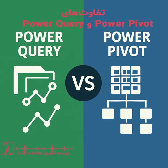 تفاوت Power Query و Power Pivot آموزش Power Query آموزش Power Pivot مدلسازی داده در Excel تحلیل داده با Power BI زبان M و زبان DAX ابزارهای تحلیل داده مایکروسافت شرکت توسعه فناوری اطلاعات لاندا مشاوره BI و داده‌کاوی