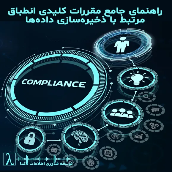 انطباق داده‌ها، ذخیره‌سازی امن، PCI DSS، ISO 27001، CCPA، CPRA، HIPAA، SOX، GDPR، AI Act، مدیریت داده‌ها، لاندا