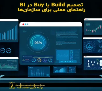 Build vs Buy BI, تصمیم‌سازی BI, BI Strategy, انتخاب ابزار BI, توسعه داخلی BI, خرید پلتفرم BI, تصمیم مدیریتی BI, سرمایه‌گذاری BI, ROI BI, استراتژی داده, پیاده‌سازی داشبورد