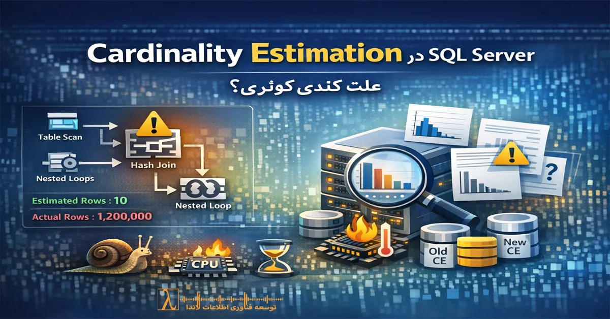 SQL Server Performance, Execution Plan, Estimated Rows, Actual Rows, Query Optimizer, Database Statistics, Parameter Sniffing, SQL Tuning, CE Model, Slow Query Fix, SQL Server Tuning, Query Performance, Statistics Update, کندی کوئری, Execution Plan, بهینه سازی پایگاه داده, Estimated Rows, Actual Rows, Query Optimizer, آمار پایگاه داده, Parameter Sniffing, tuning SQL Server, اختلاف سطرها, کاردینالیتی استیمیشن, افزایش سرعت کوئری